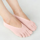 1 Pair Women Casual Invisible Socks, Non-Slip Five Finger Socks (Pink) Newly