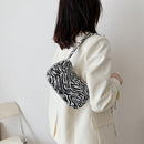 Fashion Women Animal Printing Canvas Shoulder Underarm Bag Handbags (Zebra)