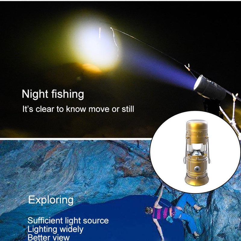 DC 5V 5W Wireless Bluetooth-compatible Speaker Solar Energy Flashlight Torc