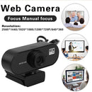 2K Webcam with Built-in Mic USB Driver Free Web Camera for Windows 10 8 7 XP PC