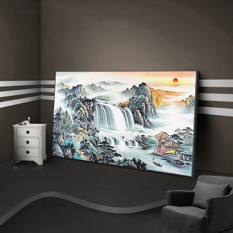 DIY Embroidery Needlework 5D Sunrise View Full Round Drill Diamond Painting Gift