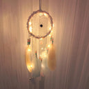 Novelty Feathers Dream Catcher LED Light Home Hanging Pendant Decor Craft