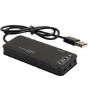 3 Port USB2.0 Hub with External Sound Card Headset Microphone Adapter