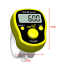 Mini Stitch Marker Row Finger Counter LCD Digital Hand Tally Tools (Yellow)