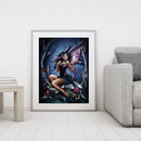 11CT Full Embroidery DIY Butterfly Girl Stamped Cross Stitch Art Needlework Kit