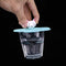 Claer Torx Silicone Cup Cover Leak Proof Cartoon Lid (Pink Blue Cat Head)