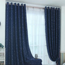 Star Pattern Window Shading Curtain Blackout Bedroom Balcony Home Purdah(D)