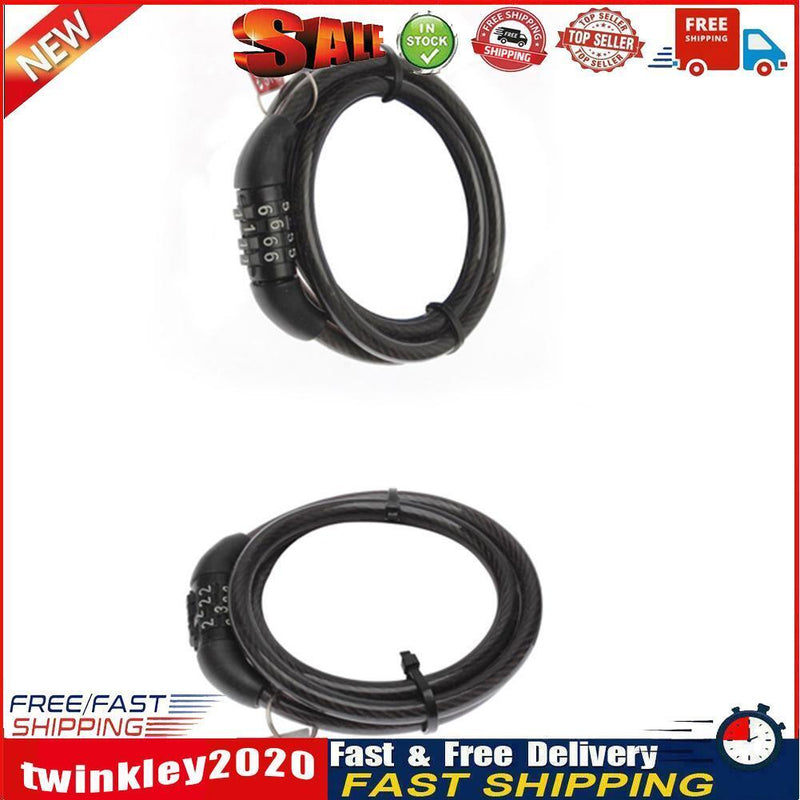 Universal Bike Bicycle Cycling Security Coded Lock Steel Chain Cable Newly