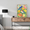 Frameless Bird Flower Oil Paint By Numbers Kit DIY Acrylic Handmade Handicraft