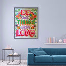 Rhinestone Alphabet Creative Abstract Diamond Painting Full Round Drill Poster