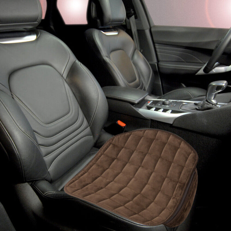 Non Slip Car Seat Cover Warm Plush Seat Protector Mat Pad Cushion (Coffee) Newly