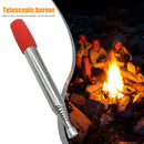 Blow Fire Tube Outdoor Camping Cooking Retractable Mouth Blowpipe (Red) Newly