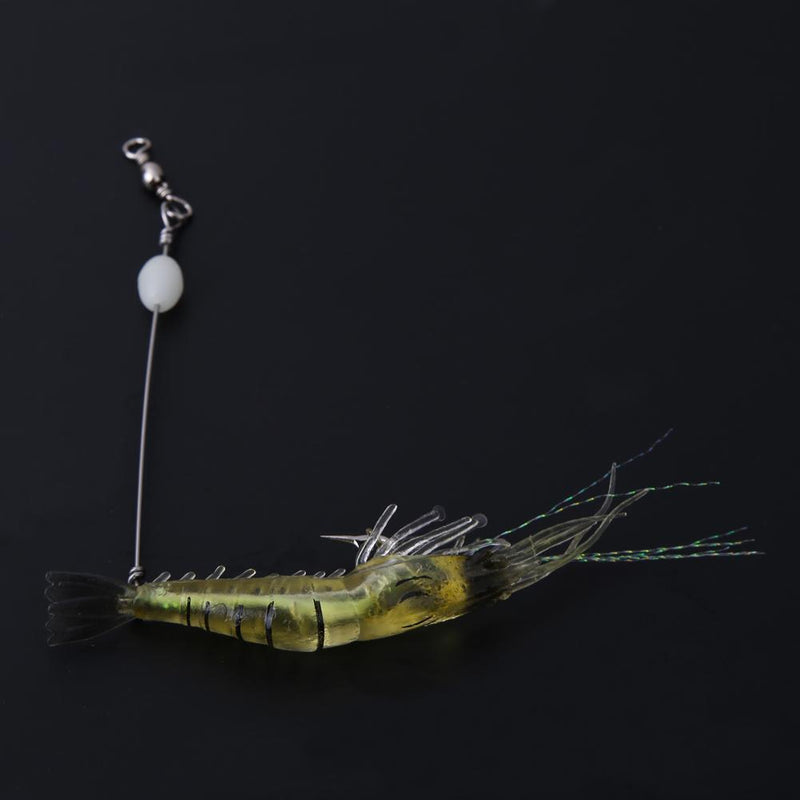 6G 3PCS Luminous Soft Lures Artificial Shrimp Hooks Fishing Baits