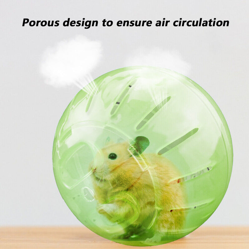 Plastic Mini Jogging Ball Pet Hamster Gerbil Running Ball Play Toys (Green)
