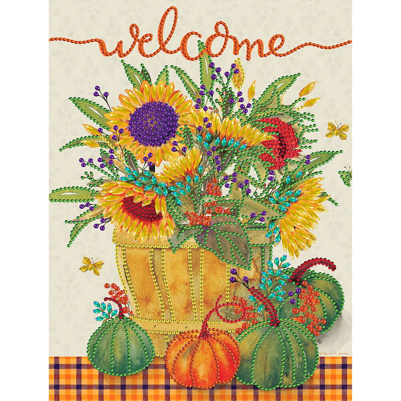 DIY Diamond Painting Pumpkin Bouquet Autumn Specially Shaped Partial Drill (KA459)
