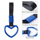 JDM Heart Train Bus Handle Hand Strap Car Rear Bumper Warning Loop (Blue)