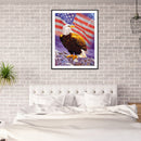 5D DIY Flag Eagle Full Square Drill Mosaic Diamond Painting Rhinestone Art Cr