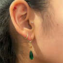 Drop-Shaped Party Jewelry Women Earrings Anime Peripheral Green Gem Earrings