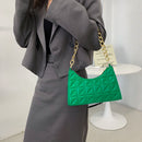 Women Zipper Lattice Crossbody Bag Female Solid Color Small Designer Clutch