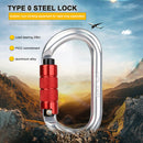 25KN O Shape Safety Auto Master Lock Carabiner Outdoor Rock Climbing Buckle