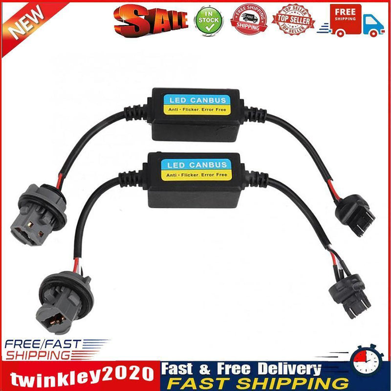 1 Pair T20 7443 LED Turn Signal Brake Light Canbus Anti Flicker Resistor Newly