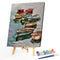 Colorful Boats Oil Painting By Numbers DIY Frameless Art Picture On Canvas