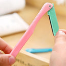 Folding Eyebrow Cutter Trimmer Facial Hair Razor with Replacement Blade