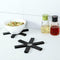 Black Foldable Non-slip Heat Resistant Pad Trivet Pan Kitchen Mat Holder T9F6
