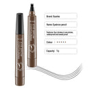 SUAKE Waterproof Eyebrow Pen 4-Fork Tip Eye Brow Pencil Brown (Dark Brown) Newly