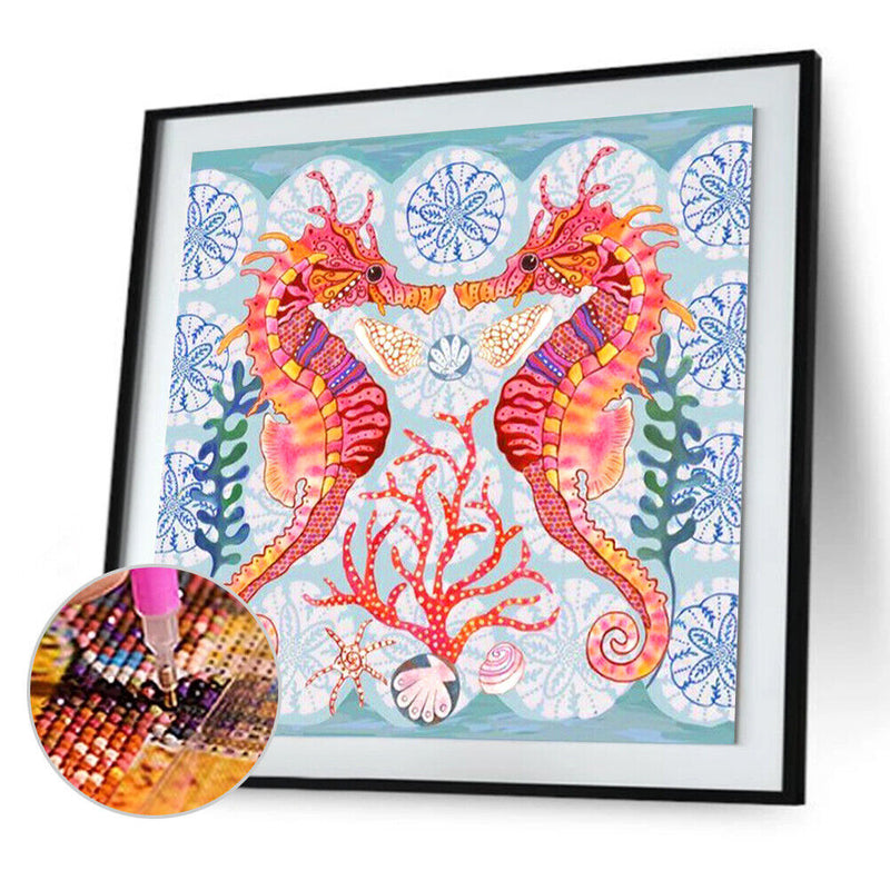Diamond Painting 5D DIY Sea Horse Full Round Drill Rhinestone Picture Kit Newly