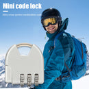 Mini 3-Digit Code Luggage Password Padlock Drawer Anti-Theft Lock (White) Newly