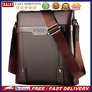 Casual Solid Color Shoulder Bags Business PU Leather Men Crossbody Travel Messen