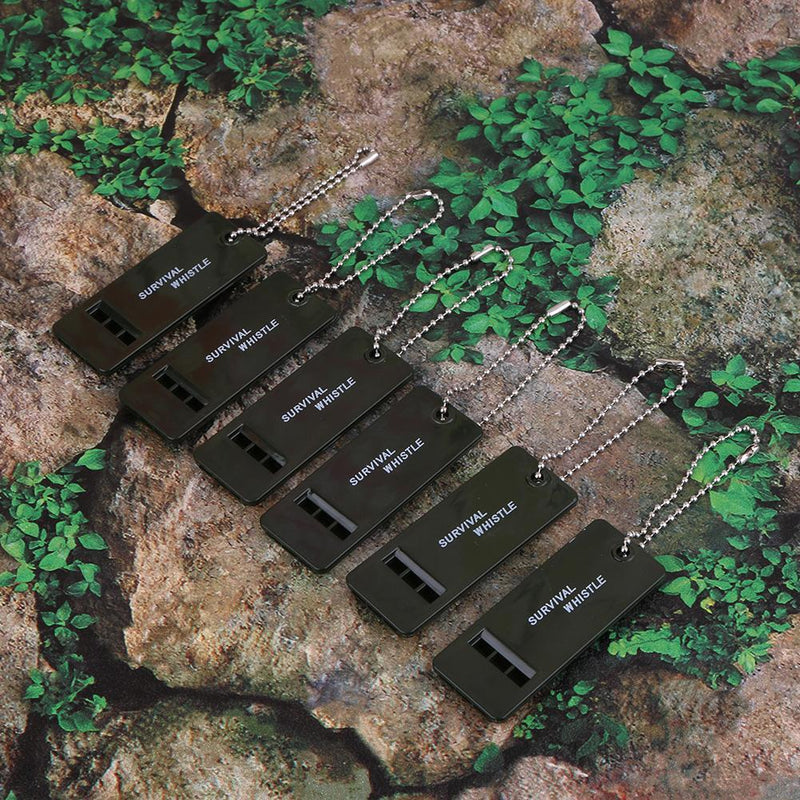 60pcs 3-Frequency Sound Outdoor Survival Whistles Emergency Rescue Kit