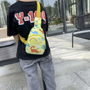 Cute Dinosaur Horn Horse Print Chest Bags Children Cartoon Mini Crossbody Bags