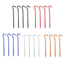 4pcs Tent Pegs with Hooks Garden Stakes Ground Nail for Awning Canopy (Blue