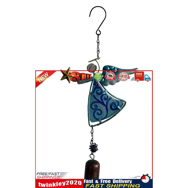 Angel Wind Chimes Iron Windbell Pendants Glass Ornament Home Garden Decor Newly