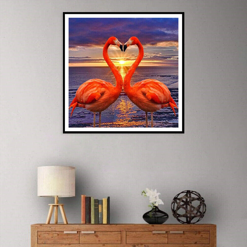 5D DIY Full Drill Diamond Painting Pink Bird Embroidery Mosaic Craft Kits Decor