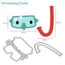 2pcs DIY Swimming Tools Cutting the Scrapbook Embossing Stencil Met