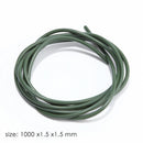 1m DIY Silicone Soft Rigs Tube Sleeve for Carp Fishing Tackles (Green)