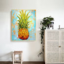 Abstract Pineapple Oil Paint By Numbers Kits DIY Handpainted on Canvas Wall Art