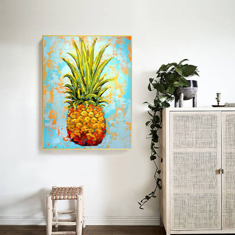 Abstract Pineapple Oil Paint By Numbers Kits DIY Handpainted on Canvas Wall Art