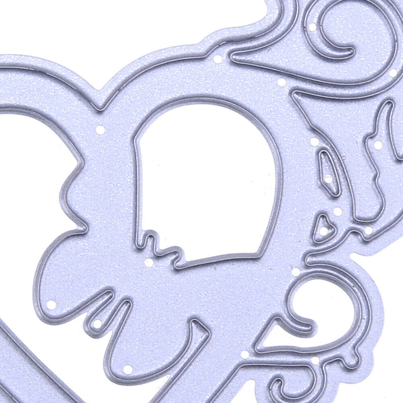 2pcs Heart Butterfly Metal Punching Molds Stencils Scrapbooking Embosses DIY