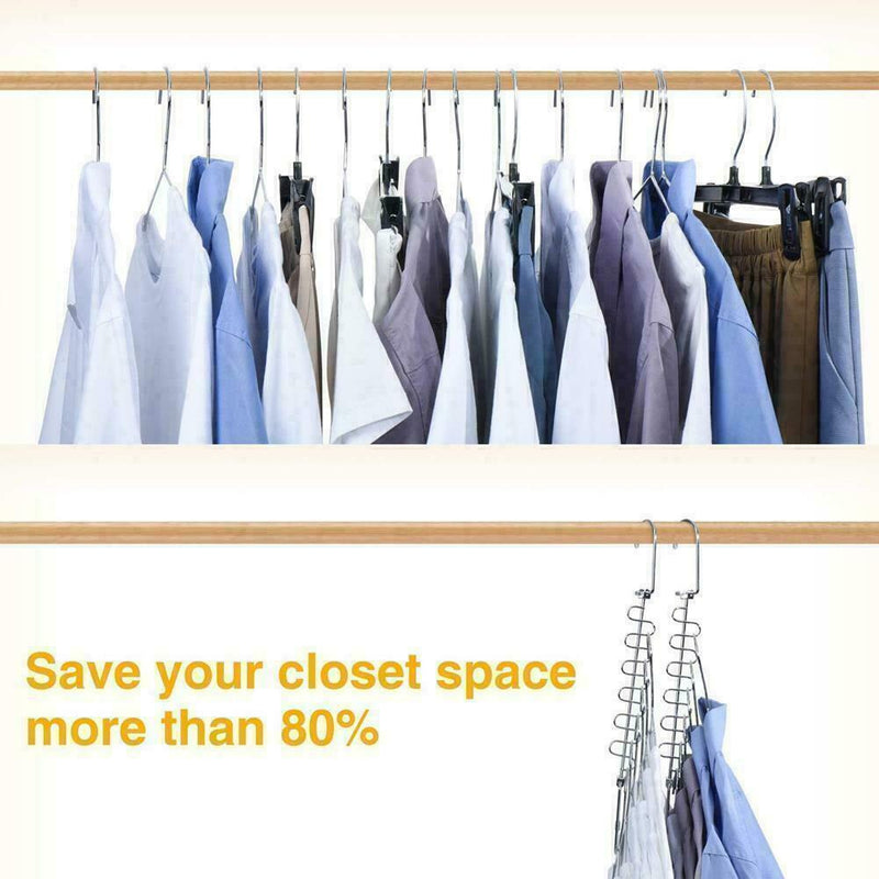 Space Saving Hangers Metal Hanger Cascading Hanger Goo Tool T1H Home M3A7