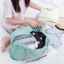 Solid Color Waterproof Foldable Travel Bags Portable Luggage Bag (Blue) Newly