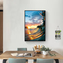 Rhinestone Picture Colorful Wave 5D DIY Full Round Drill Diamond Painting Art