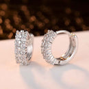 Zircon Ear Buckle Diamond Earrings Ear Piercing Double Rows Zircon Ear Stud