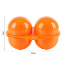 2 Grids Egg Storage Box Camping Picnic Hiking Carrier Egg Holder (Orange) Newly