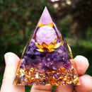 Amethyst Crystal Sphere Pyramid Obsidian Chakra Energy Stone U Orgone K Q3Y4