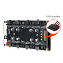 5V/3 Pin ARGB Fan PWM HUB 1 To 8 Splitter for PC Motherboard (SATA+Shell)