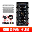 1 to 8 Multi Way Splitter RGB PWM Hub Controller Adapter (12V 4Pin+Shell) Newly